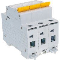 Автоматический 3-полюсный выключатель IEK 3п C 63А ВА 47-29 4.5кА MVA20-3-063-C