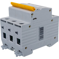 Автоматический 3-полюсный выключатель IEK 3п C 63А ВА 47-29 4.5кА MVA20-3-063-C