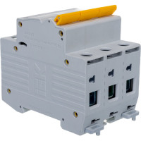 Автоматический 3-полюсный выключатель IEK 3п C 63А ВА 47-29 4.5кА MVA20-3-063-C