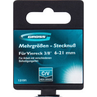 Головка торцевая многоразмерная (3/8"; 6-21 мм) GROSS 13191