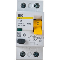 Выключатель дифференциального тока IEK 2п 16A 10mA тип AC ВД1-63 ИЭК MDV10-2-016-010