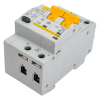 Дифференциальный автоматический выключатель 2п, 20А, 30мА, С АД-12 IEK MAD10-2-020-C-030