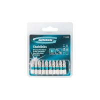 Набор бит (сталь S2; PZ 2х25 мм; 10 шт.) GROSS 11340