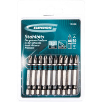 Набор бит (сталь S2; PH 1х50 мм; 10 шт.) GROSS 11334