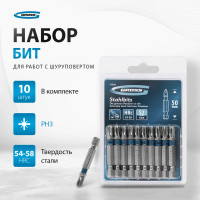 Набор бит (сталь S2; PH 3х50 мм; 10 шт.) GROSS 11336