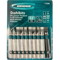 Набор бит (сталь S2; SL 6х50 мм; 10 шт.) GROSS 11326