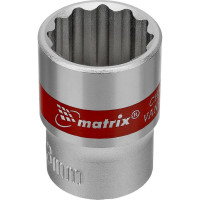 Набор торцевых головок (12-гранные; 1/4"; 4-13 мм; 10 шт.) MATRIX 13594