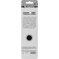 Набор торцевых головок (12-гранные; 1/4"; 4-13 мм; 10 шт.) MATRIX 13594