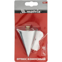 Отвес конусный (400 г; шнур 5 м) MATRIX 84834