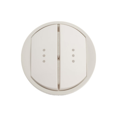 Лицевая панель Legrand Программа Celiane выключатель/переключатель двухклавишный Кат. № 0 670 01/02/31/32 с подсветкой белый 068004