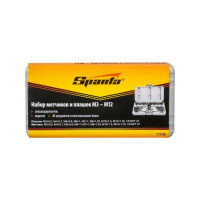 Набор метчиков и плашек М3 - М12, плашко-метчикодержатель (20 предметов в пласт. боксе) SPARTA 773105