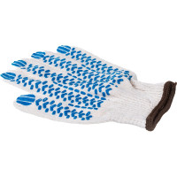 Трикотажные перчатки с защитой от скольжения ЗУБР ЭКСПЕРТ-ПРОТЕКТОР размер L-XL; 10 пар 11390-K10