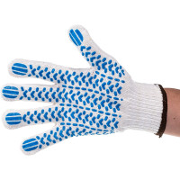 Трикотажные перчатки с защитой от скольжения ЗУБР ЭКСПЕРТ-ПРОТЕКТОР размер L-XL; 10 пар 11390-K10