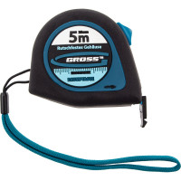 Рулетка GROSS Ergonomisch 5 м x 25 мм, магнитный обрезиненный зацеп 31103