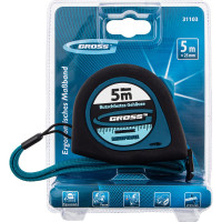 Рулетка GROSS Ergonomisch 5 м x 25 мм, магнитный обрезиненный зацеп 31103