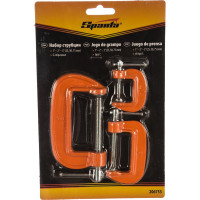 Набор G-образных струбцин 3 шт, 25-50-75 мм SPARTA 206755