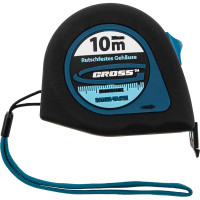 Рулетка GROSS Ergonomisch 10 м x 25 мм, магнитный обрезиненный зацеп 31105
