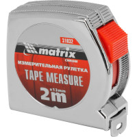 Рулетка 2 м x 13 мм Chrom MATRIX хромированный корпус 31032