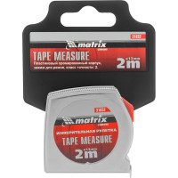 Рулетка 2 м x 13 мм Chrom MATRIX хромированный корпус 31032