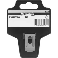 Рулетка 2 м x 13 мм Chrom MATRIX хромированный корпус 31032