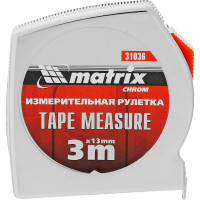 Рулетка 3 м x 13 мм Chrom MATRIX 31036