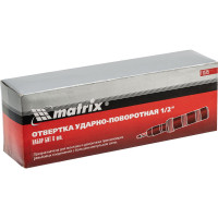Ударно-поворотная отвертка MATRIX с набором бит 1/2", 6 шт. в пластиковом боксе 11575