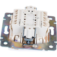 Выключатель Legrand двухклавишный Legrand Valena 10А 250В схема 5 безвинтовые зажимы белый 694265