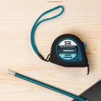 Рулетка GROSS Ergonomisch 5 м, 19 мм, магнитный обрезиненный зацеп 31102