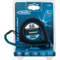 Рулетка GROSS Ergonomisch 5 м, 19 мм, магнитный обрезиненный зацеп 31102
