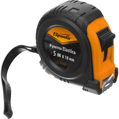Рулетка SPARTA Elastica,5 м х 18 мм, обрезиненный корпус// 31312
