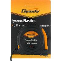 Рулетка SPARTA Elastica,5 м х 18 мм, обрезиненный корпус// 31312