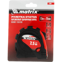 Рулетка 7.5 м х 25 мм Status magnet 3 fixations MATRIX 31006