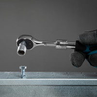 Телескопический трещоточный ключ 1/4" GROSS 14074