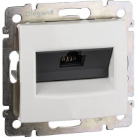 Розетка Legrand компьютерная RJ45 категория 5e UTP Legrand Valena с захватами белый 774230