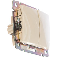 Выключатель Legrand двухклавишный Legrand Valena 10А 250В схема 5 безвинтовые зажимы слоновая кость 695605