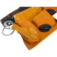 Пояс для инструментов из натуральной кожи (9 карманов) KRAFTOOL 1-38520