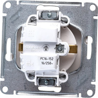 Розетка с заземлением и защитными шторками, белая WESSEN 59 Systeme Electric RS16-152-1-86