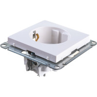 Розетка с заземлением и защитными шторками, белая WESSEN 59 Systeme Electric RS16-152-1-86