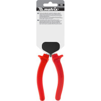 Длинногубцы MATRIX Econom, 180 мм, изогнутые шлифованные, пластмассовые рукоятки// 17495