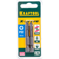 Биты "EXPERT" (E 1/4"; PZ 2; 50 мм; 2 шт.) KRAFTOOL 26123-2-50-2