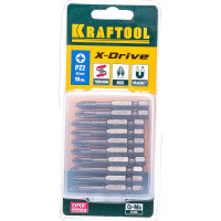 Биты "EXPERT" (E 1/4"; PZ 2; 50 мм; 10 шт.) KRAFTOOL 26123-2-50-10