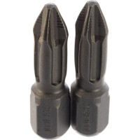 Торсионные кованые биты KRAFTOOL X-Drive PH2 25 мм 2 шт. 26121-2-25-2