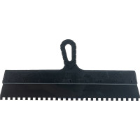 Нержавеющий зубчатый шпатель с пластмассовой ручкой, 450мм, зуб 8х8мм STAYER 1009-45-08