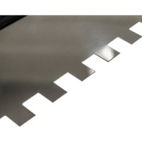 Нержавеющий зубчатый шпатель с пластмассовой ручкой, 450мм, зуб 8х8мм STAYER 1009-45-08