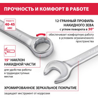 Набор комбинированных ключей, 6 - 32 мм, 25 шт., MATRIX 15425