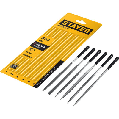 Набор надфилей, 100 мм, 6 штук STAYER 1603-10-H6_z02