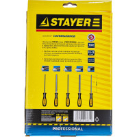 Набор STAYER Напильники с двухкомпонентной рукояткой,плоский,полукруглый,трехгранный,квадратный,круглый,№2,250 мм 1681-15-H5_z01