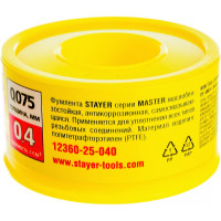 Фумлента "MASTER" (0.075 ммх25 ммх10 м) Stayer 12360-25-040