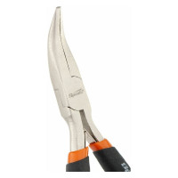 Длинногубцы SPARTA Mini,130 мм, никелированные, изогнутые, авторазжим// 17822