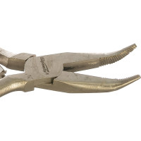 Длинногубцы SPARTA Mini,130 мм, никелированные, изогнутые, авторазжим// 17822